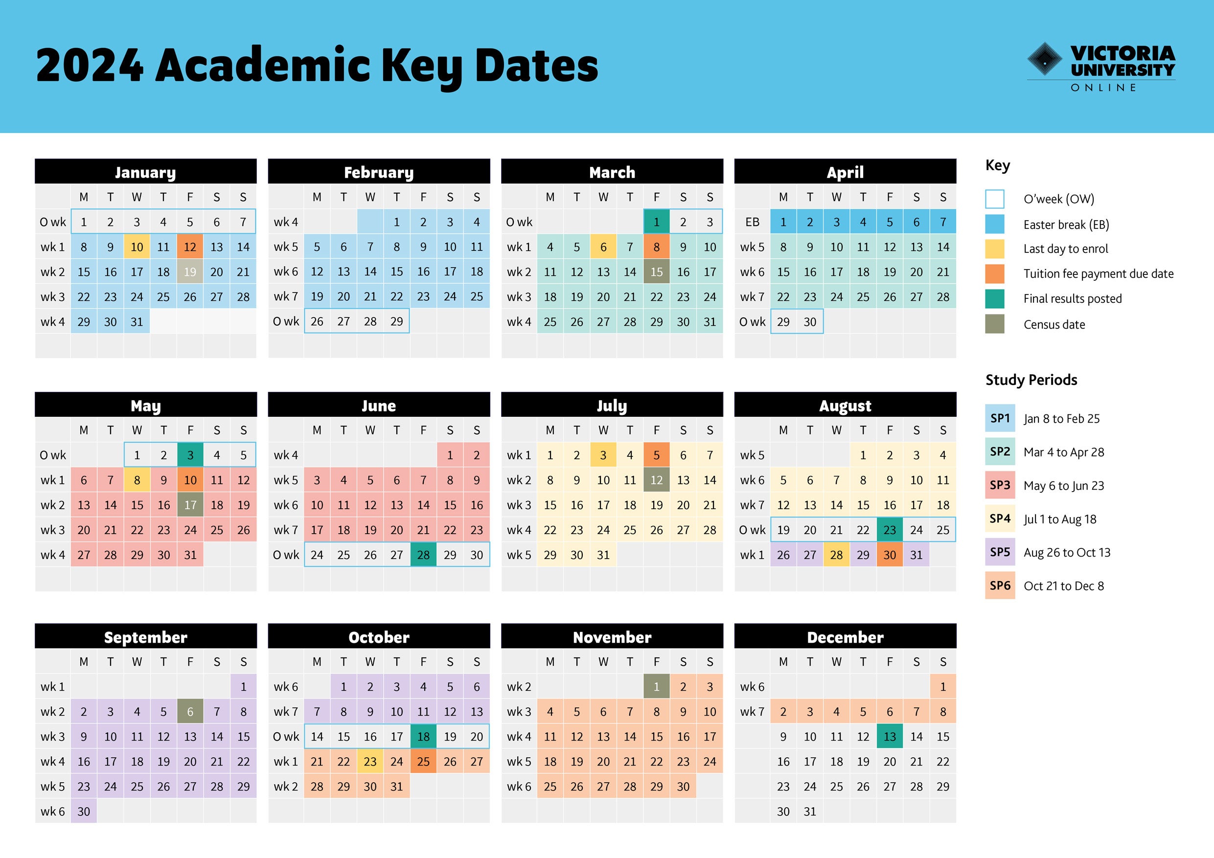 Academic Calendar VU Online